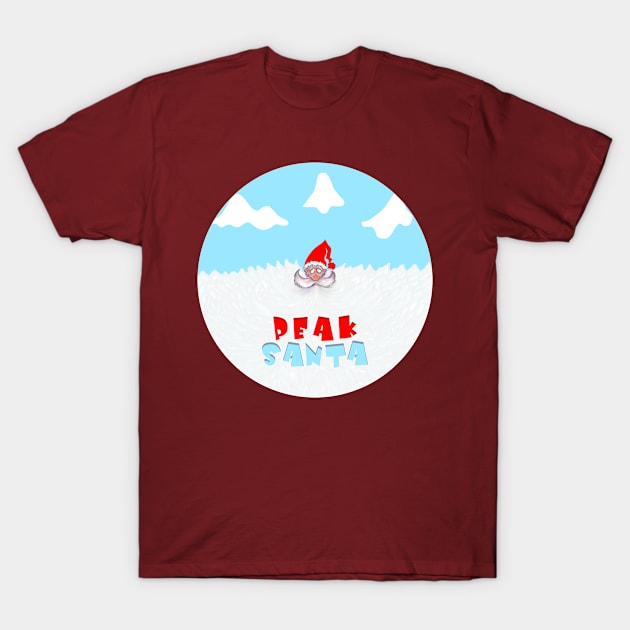 Peak Santa Beard T-Shirt by Jokertoons